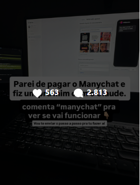 Print real de comentário e engajamento no Instagram